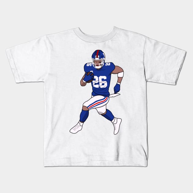 number 26 saquon Kids T-Shirt by rsclvisual